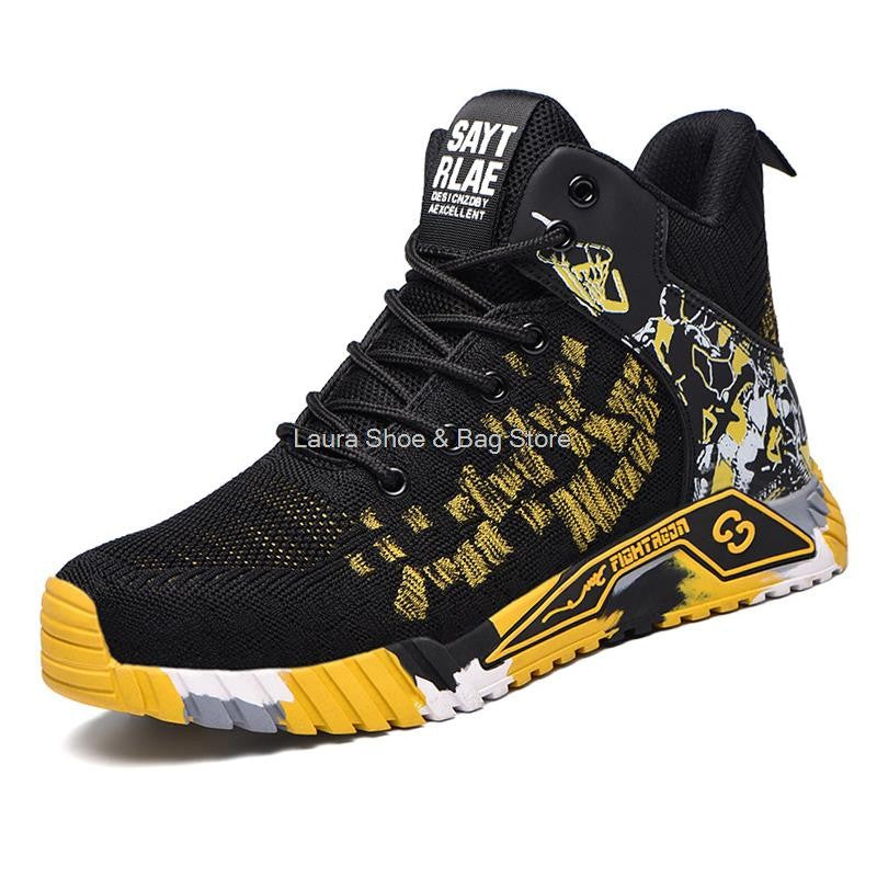 Botas de segurança de cano alto masculinas, bico de aço, sapatos de trabalho masculinos e femininos, botas de segurança anti-impacto, indestrutíveis, respiráveis