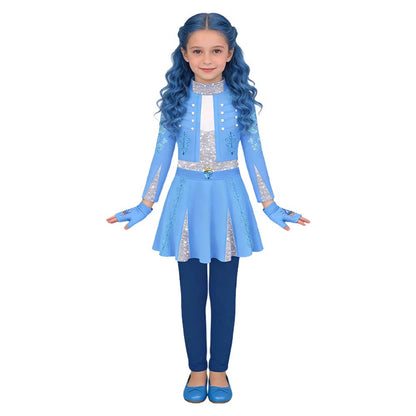Descendants 2026 Fantasia Red Cosplay Jumpsuit Costume Evie Women Top Pants Gloves Disfraz Outfits Halloween Carnival Party Suit