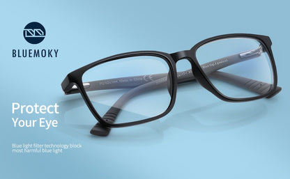 BLUEMOKY Anti Blue Light Reading Glasses For Men Women?Sport Square Frame Readers Anti Glare Computer Eyewear