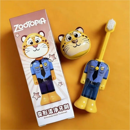 **Anime my world Scalable Toothbrush Cute MC Figures Transformable Soft Bristled Toothbrush Fine Bristled Gifts//