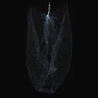 Rede de Pesca de Alta Qualidade, Fio de Alta Qualidade, Aço de Alto Carbono, Rede de Emalhar Azul Esverdeada, Contas Luminosas, Acessórios de Pesca de Cardume de Cobre