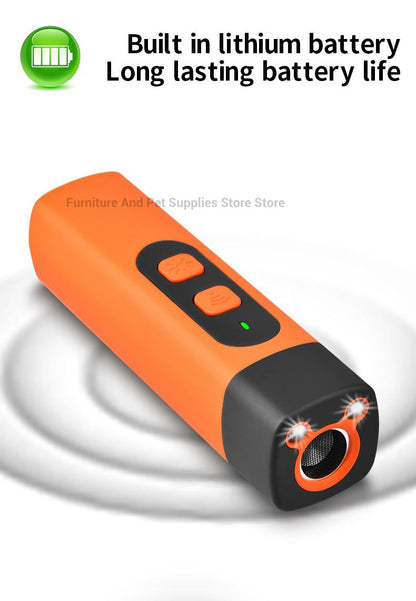 Novo Repelente Ultrassônico para Cães, Dispositivo de Treinamento Recarregável Anti-Latido com Lanterna LED