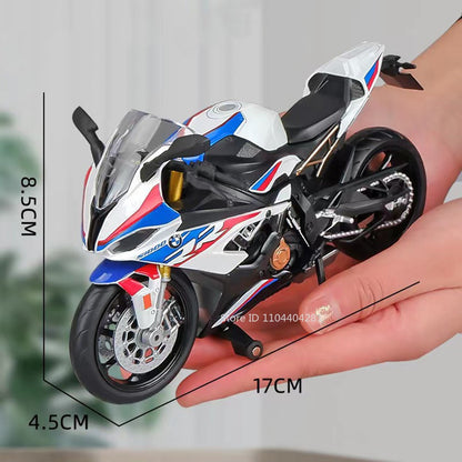 Escala 1:12 BMW S1000RR Honda CBR1000RR Liga Fundido Miniatura Motocicleta Carro Modelo Brinquedos Rodas Direcionáveis Veículos para Meninos Presentes