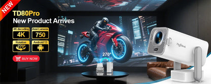 ThundeaL 4K Full HD Projector FHD TD80W Android WiFi 3D Home Theater TD80 Portable Beam Mini Projector Meeting 3D Video PK HY320