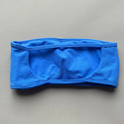 NO LOGO Backless Bandeau Sports Bra Gym Women Top Crop Tube Yoga Tops Halter Sports Seamless Bras Scrunch Workout Yoga Tank