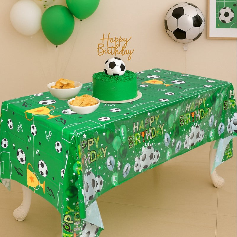 Football Theme Tablecloths Football Birthday Party Decorations Football Rectangular Plastic Table Cover for Game Day Parties