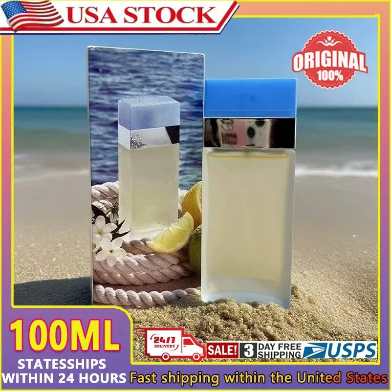 Light Blue Eau De Toilette- Unisex Fresh Floral Citrus Perfume  Fragrance Light Blue Women’s EDT 3.4oz / 100ml