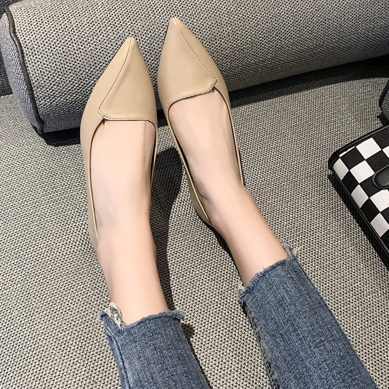 Women Fashion Pointed Toe Slip on Shoes Summer Woman Loafers Comfortable Ladies Yellow Boat Shoes Autumn Flats Zapatos Mujer