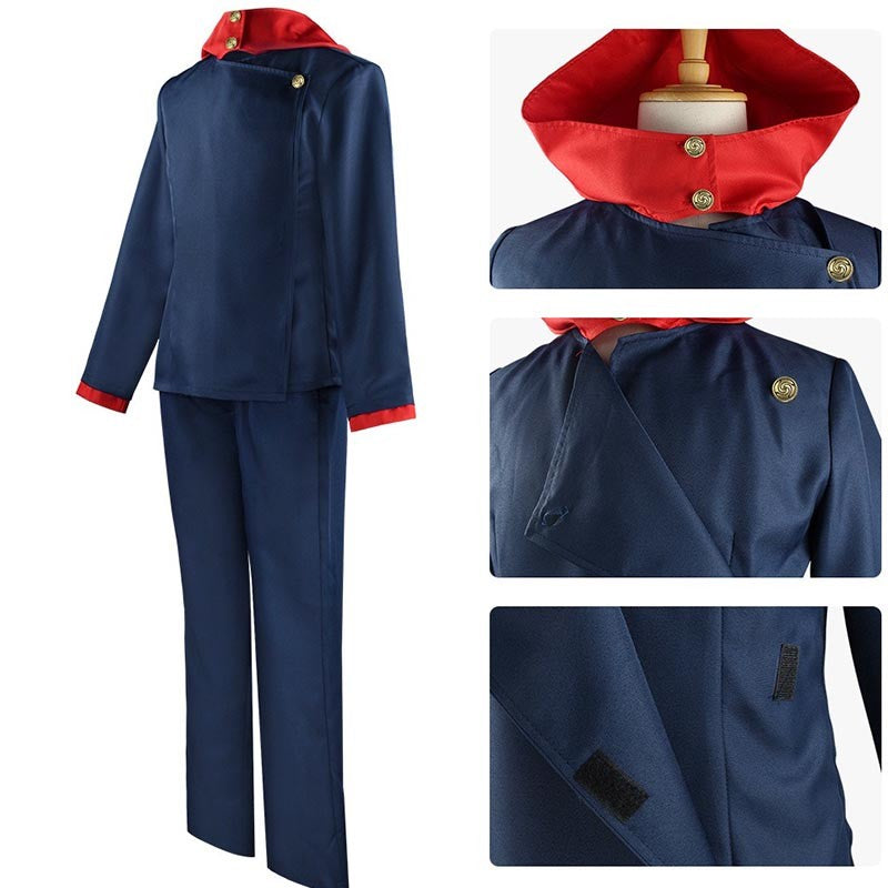 Anime Cosplay Itadori Yuji Costume Unisex Anime Tokyo Hooded Academy Jacket Pants UniformSchool Uniform Set