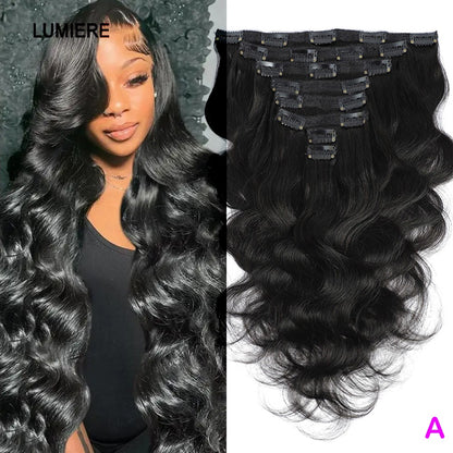 Cabelo Humano Ondulado com Extensões de Tic Tac 100% Cabelo Humano Virgem Brasileiro Cru Sem Emendas para Mulheres