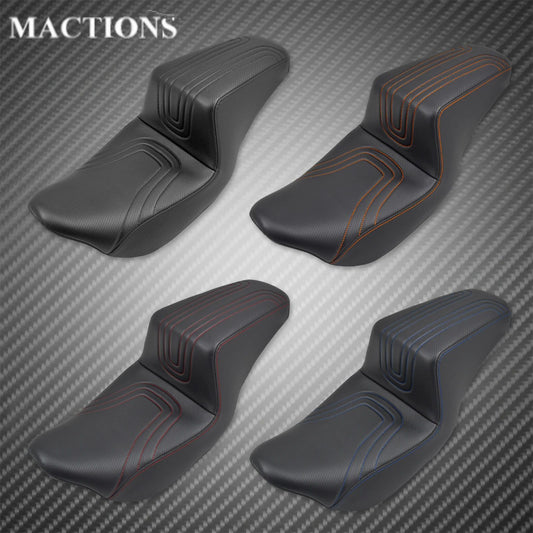 Motorcycle Cushion Two-Up Seat Rider Driver Passenger For Harley Touring Street Glide Road King FLTR FLHT FLHR 2009-2023