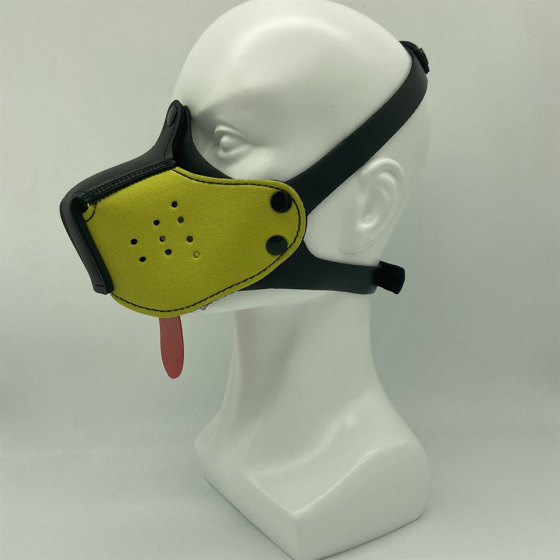 Role Play Costumes of Unisex Women Mens Cosplay Half Face Fetish Mask with Open Mouth and Nose Headgear Party Accessories