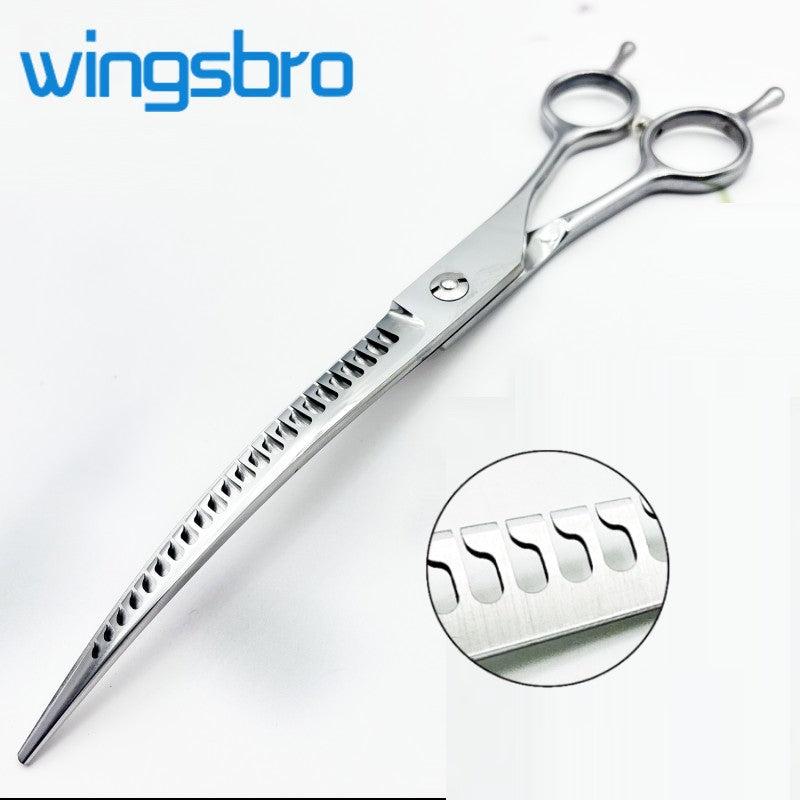 wingsbro 8 inch Pet Dog Grooming Scissors Professional Trimming Scissors Bent Scissors   Dogs Curved Scissors for Dog Beauty