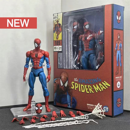 Hot CT Toys Boneco Homem-Aranha Mafex 075 O Espetacular Homem-Aranha Versão Quadrinhos Mafex 185 Boneco de Ação Modelo Brinquedos Presentes Infantis