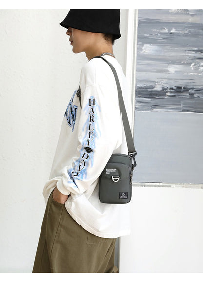 Fashion 3 Layers Men Small Shoulder Bag High Quality Durable Nylon Male Handbag Portable Messenger Bag Flap Mini Waist Bag