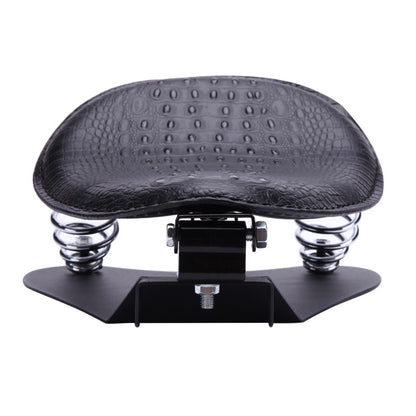 Banco Solo de Couro com Estampa de Jacaré Retrô para Motocicleta Harley Chopper Bobber Honda Yamaha Xs650 Marrom/Preto