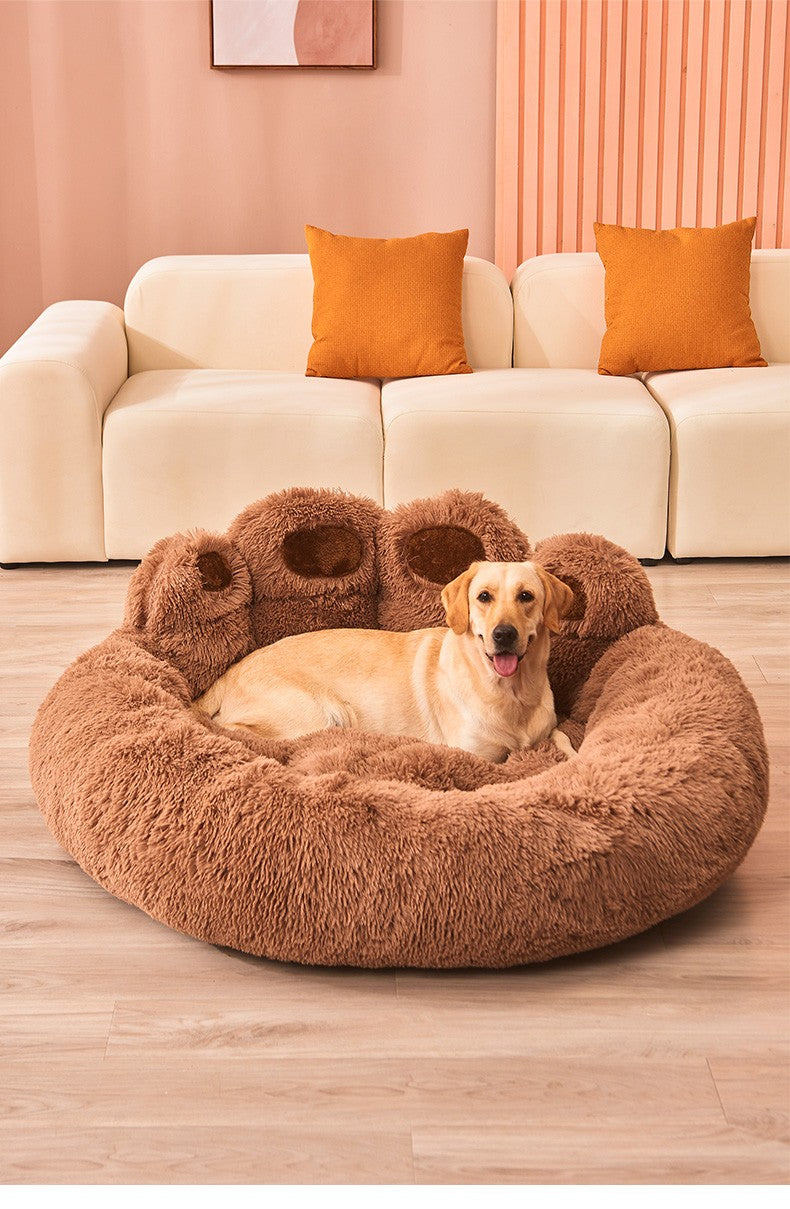 Cama para Cachorro Macia Inverno Pelúcia Acessórios para Canil Produtos para Animais de Estimação Camas para Cães Grandes Sofá Cesto Pequeno Tapete Gatos Almofada Grande Filhote
