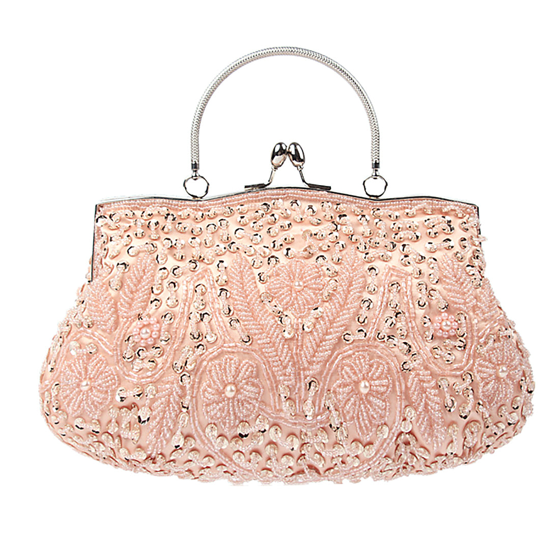 Women Clutch Bags Embroidered Sequins Beaded Chain Shoulder Bag Wedding Party  Banquet Handbag Women Solid Retro Small Totes