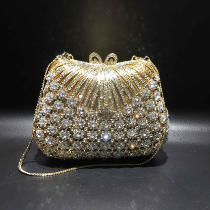 New dinner bag trendy rhinestone bag fashionable and high-end shoulder handbag women's bag