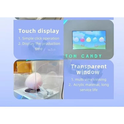 Small Professional Dessert Shops Commercial Portable Mini Tabletop Automatic Cotton Candy Machine