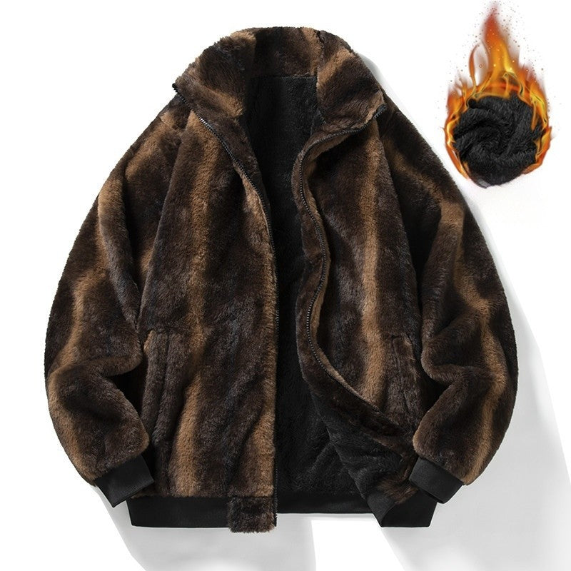 2025 Winter Men's Fleece Jacket Thermal Warm Jackets Outdoor Sports Coat Casual Tracksuit Male Fashion Fleece Jacket Man Woman