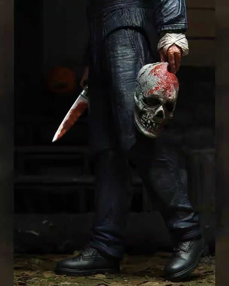 Original NECA Michael Myers Figure Ultimate Jason Voorhees Action Figure With LED Toys Christmas Halloween Horror Gift