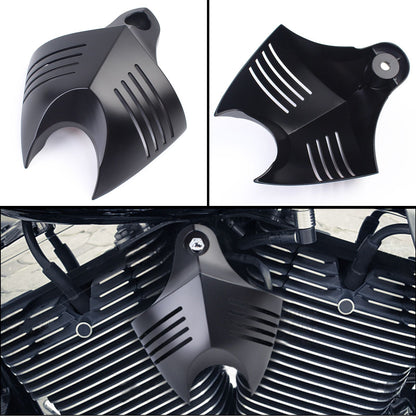 Mptprcycle Capa de buzina dupla preta Cowbell para Harley Big Twins V-Rods 1992-2020