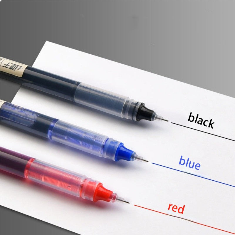 10/20PCS High Quality Needle Type Gel Pens Black Blue Red Ink Straight Liquid Pen  Stationery School & Office Supplies