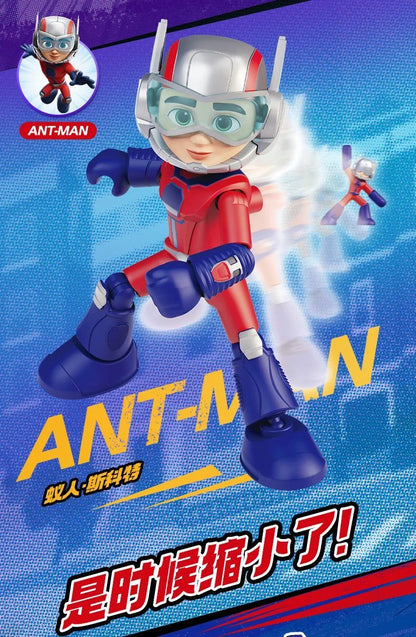 Em estoque, Blokees Genuínos Marvel Spidey Amazing Friend Homem-Aranha Miles Homem-Formiga Boneco Anime Action Figure Colecionáveis Brinquedos Modelo