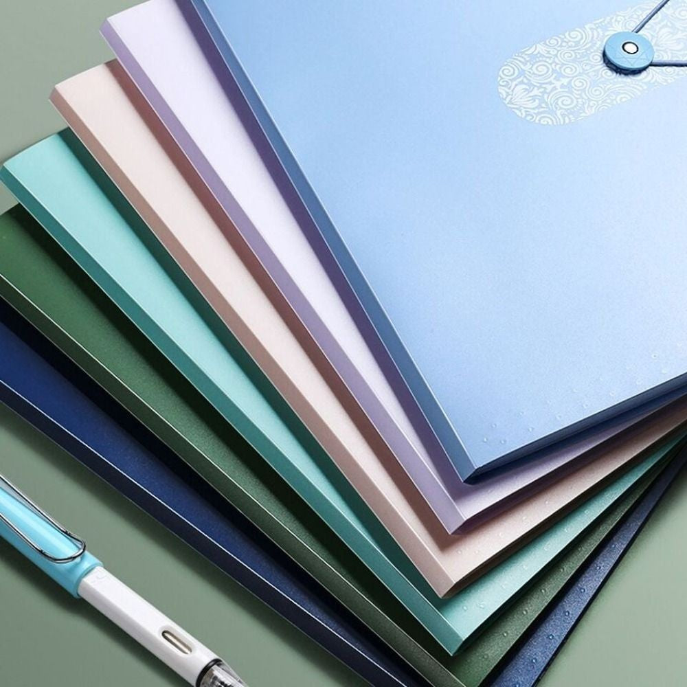 8 Grids Organ File Folder Document Organizer Large Capacity Paper Documents Folder Office School Supplies A4 Expanding File Bag