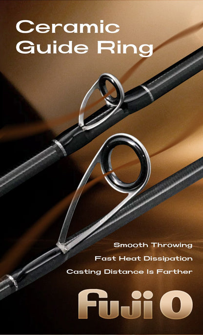 Vara de Pesca para Spining e Casting Seasir Salminus XF M/MH, Passadores FUJI O, 1,83M, Arrasto 7-9KG, 4 Partes, Alta Potência, Vara de Viagem Versátil
