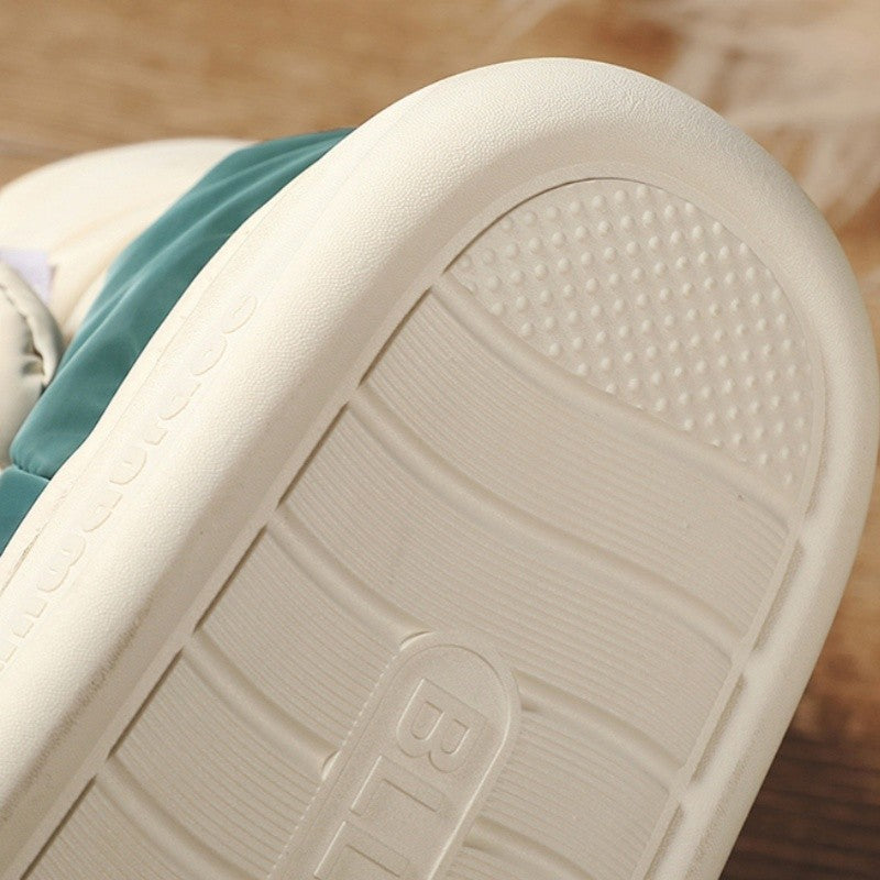 Outdoor Plush Warm Men's Snow Boots Winter Couple Cotton Shoes Down Non-Slip Waterproof Fashion Kids Shoes Slip on Soft Sneakers