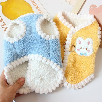 Roupas de cachorro de lã de outono Colete de cachorro com estampa de coelho Moda Moletom de cachorrinho Quente Colete de gato Pulôveres Moletons de estimação Fantasia de chihuahua