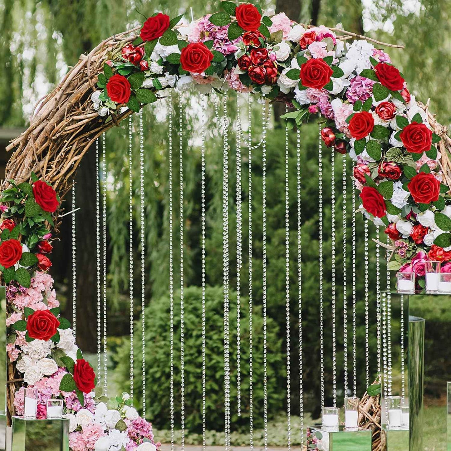 Artificial Flower PE Foam Rose Wedding Wreath Bride Bouquet Festival Decoration Accessory Home Room Outdoor Yard Diy Cheap Props