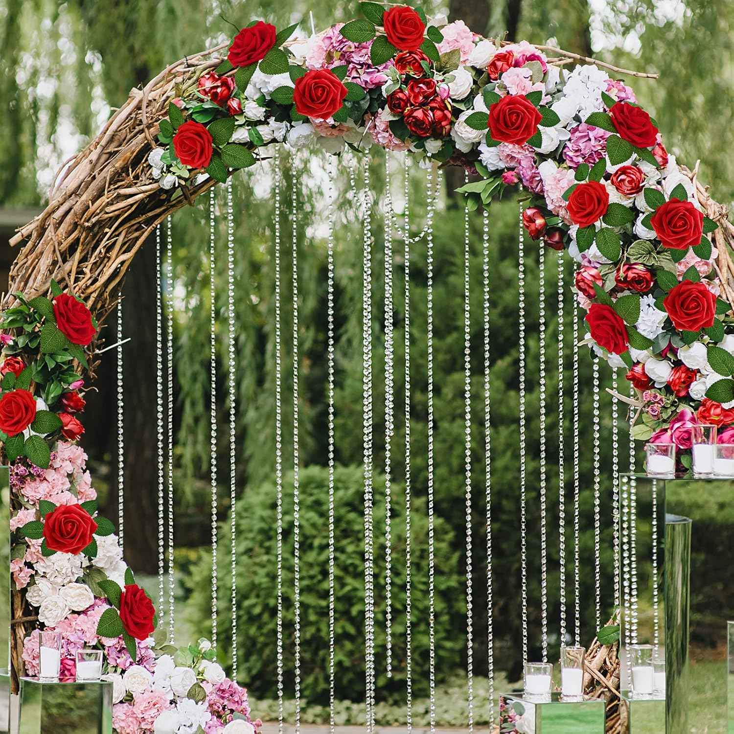 Artificial Flower PE Foam Rose Wedding Wreath Bride Bouquet Festival Decoration Accessory Home Room Outdoor Yard Diy Cheap Props