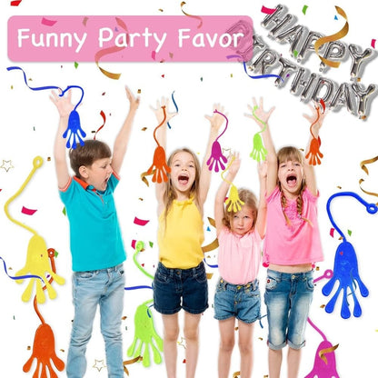 5-50Pcs Funny Sticky Hands toy Palm Elastic Sticky Squishy Slap Palm Toy Novelty Gifts Party Favors Supplies Stress Relief