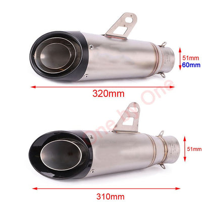 Universal Motorcycle Exhaust Muffler Pipe Escape Moto DB Killer For Honda R6 R15 R1 R3 MT07 Tmax155 XMAX GSX250