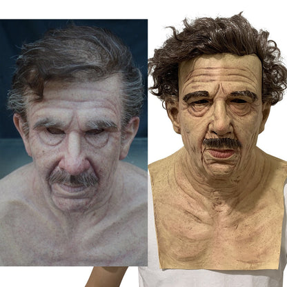 Hot Mascara De Silicona Realistas Halloween for Adults Silicone Old Man Mask Real Face Skin Head Prank Mask for Costume Cosplay