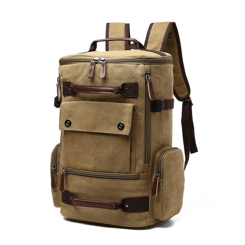 Mochila Masculina Vintage Lona Mochila Escolar Masculina Bolsas de Viagem Mochila de Grande Capacidade Mochila para Laptop Bolsa de Alta Qualidade