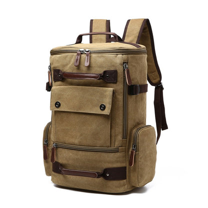 Mochila Masculina Vintage Lona Mochila Escolar Masculina Bolsas de Viagem Mochila de Grande Capacidade Mochila para Laptop Bolsa de Alta Qualidade