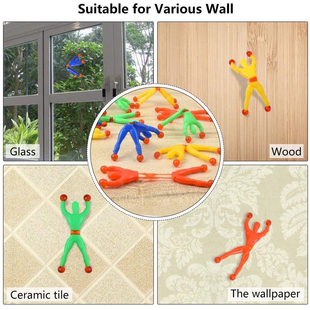 10/100Pcs Novelty Sticky Wall Climbing Climber Men Kids Boy Birthday Party Favors Supplies Pinata Fillers Treat Bag Gifts