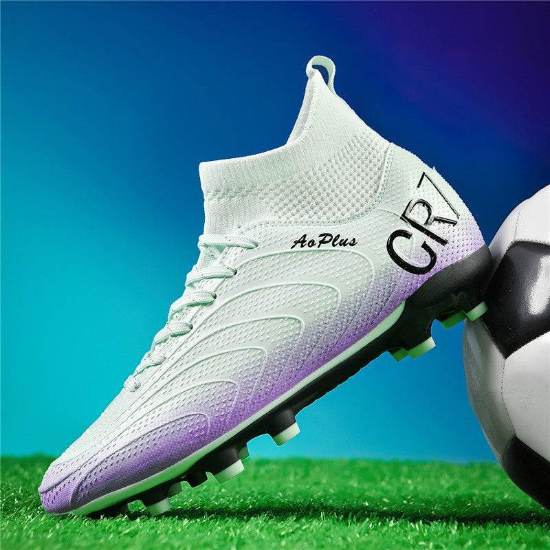 New Men Football Boots Outdoor Sport Boys Long Spikes Training Cleats Soccer Shoes Adult Non Slip Breathable Match Comfortable