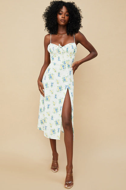 Women Elegant Floral Beach Vacation Bodycon Streetwear Long Dress 2025 Summer Cl