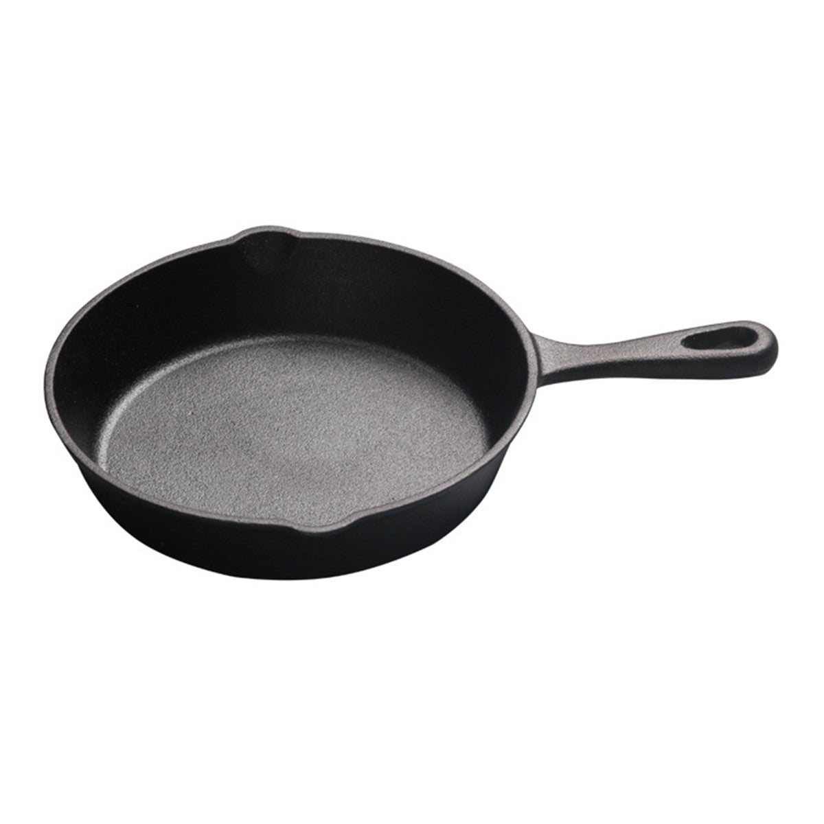 Frigideira de Ferro Fundido com Bico Antigotejamento Pré-Temperada, Utensílio de Cozinha Seguro para Forno, Acampamento, Uso Interno e Externo