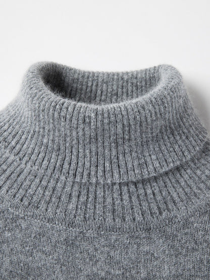 Hot Sales Winter New Men's High Collar Pullover Knitted Sweater Original Design Letter Print Warm Business Versatile Men'swear