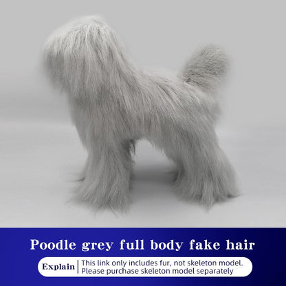 Simulador de pelos de animais de estimação beleza falsa esteticista praticando poodle padrão esqueleto de corpo inteiro modelo de cachorro para tosa