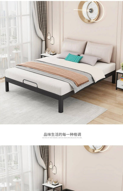 Bedroom Minimalist Bed Frame King Size Metal Hotel Double Bed Frame Modern Lounge Cama Matrimonio Multifuncional Furniture