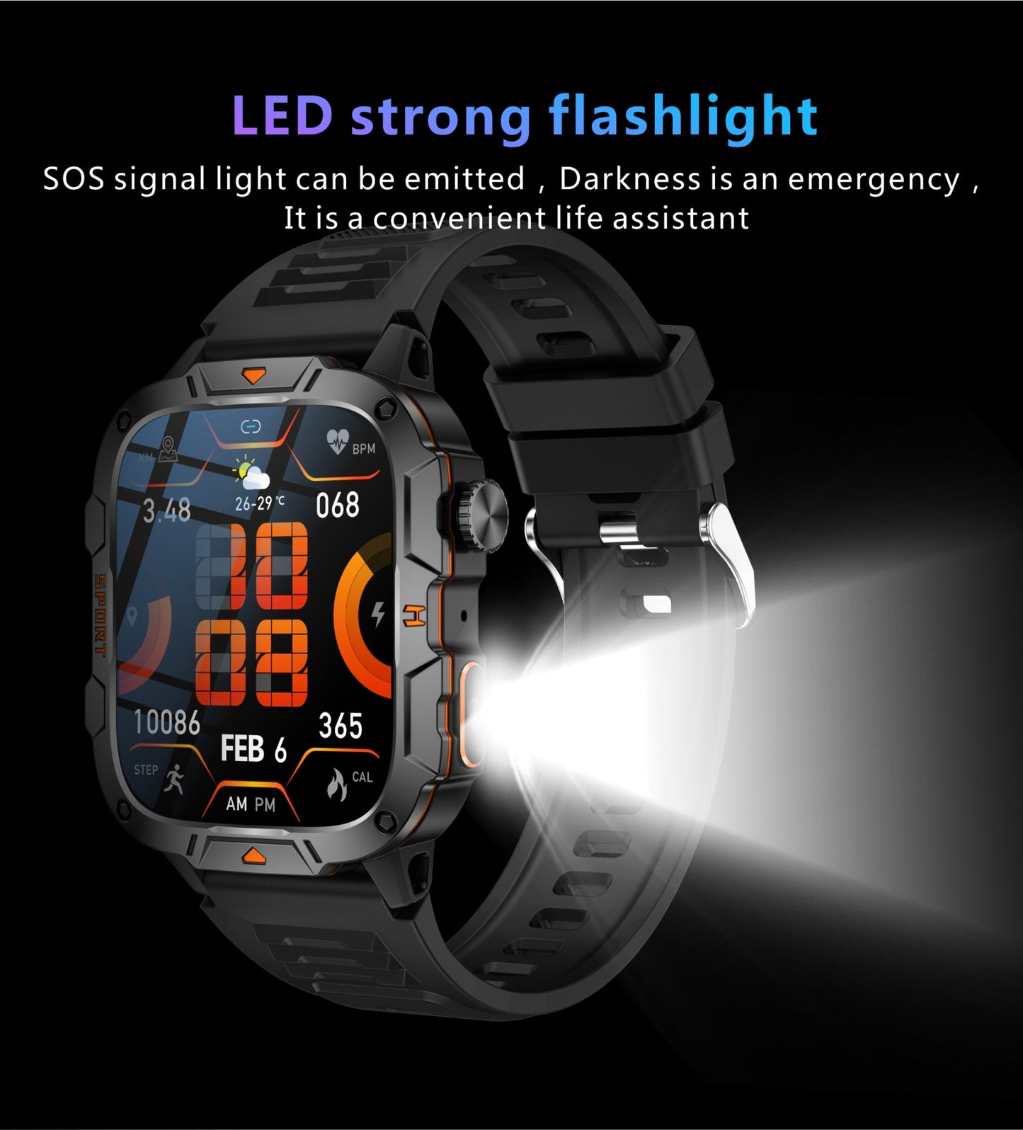 2025 Novo Para Xiaomi Militar Grau Smart Watch Masculino Tela AMOLED de 1.96" 5ATM À Prova D'Água Esportes Rastreador de Fitness Chamada BT Smartwatch
