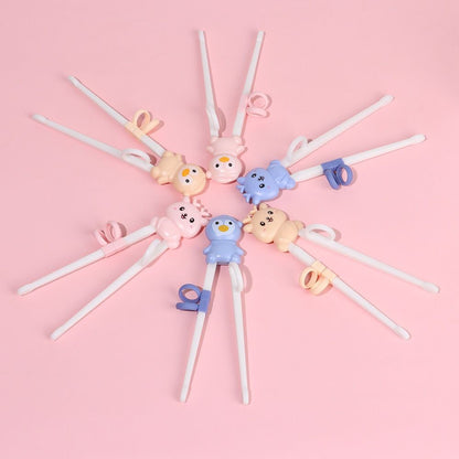 1 Pair Cartoon Chopsticks Children Eating Training Chopsticks Learn Chopsticks Correct Usage Baby Practice Chopstick