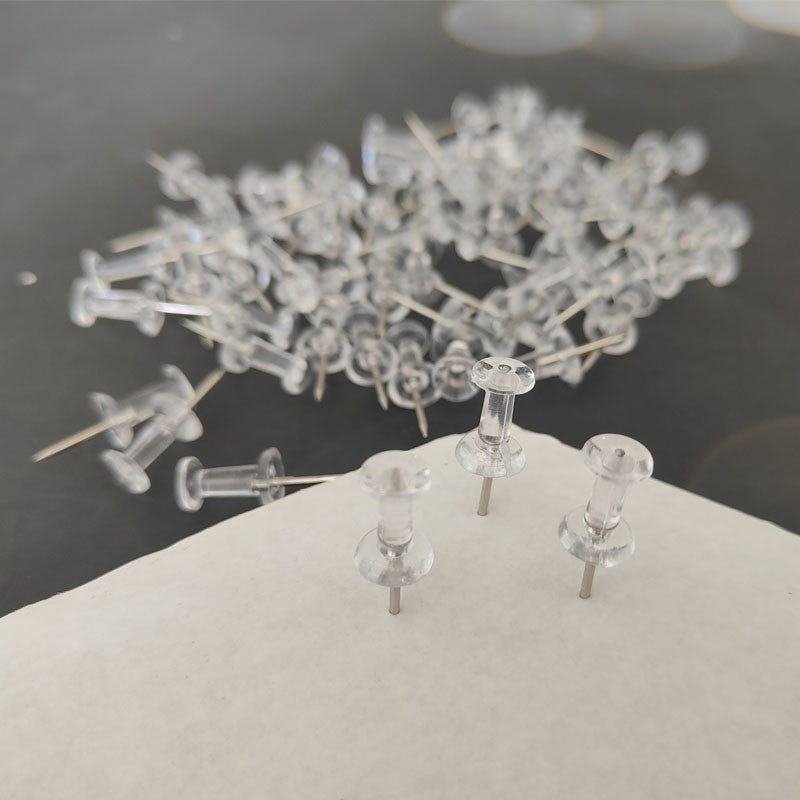 100/500 Pcs Push Pins Transparent Thumb Tacks Home Office School Craft Projects Cork Board Photo Wall Bulletin